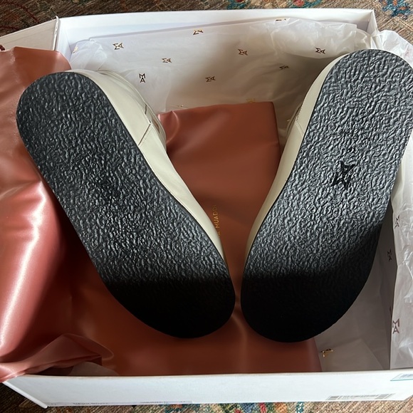 Amina Muaddi Heidi shearling-lined leather platform ankle boots - Picture 5 of 6